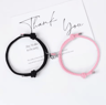 LATS Magnetic Couple Bracelet Set  2Piece Black  White Hand Rope Matching Bracelets For Friends Cou 9
