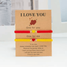 HeartBond 2Pcs Matching Bracelets Set  Handwoven Heart LongDistance Couple  Friendship Jewelry Gift 7