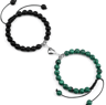 UnityMag Heart Natural Stone Couples Bracelets  Adjustable Distance Beads Set For Lovers  Friends 12