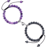 UnityMag Heart Natural Stone Couples Bracelets  Adjustable Distance Beads Set For Lovers  Friends 16