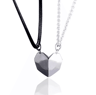 HeartbeatLove Magnetic Couple Pendant Necklace  Electrocardiogram Heart Jewelry Gift Set 6