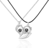 EternalBond 2Piece Magnetic Couple Necklace  I Love You In 100 Languages Projection Heart Set 7