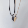 HeartbeatUnion Magnetic Couple Pendant Necklace  Electrocardiogram Heart Jewelry Gift Set 7