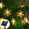 Outdoor Snowflake Solar Light String 5M 7M 12M Garland Lights For Garden Christmas Wedding Party De 6