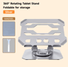 360 Degree Rotatable Adjustable Tablet Stand Foldable Desktop Holder For 47 To 12 Inch Devices 9