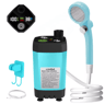 Camping Outdoor Shower Pump With Digital Display  Portable RV And Travel Shower Kit 6000mAh 7