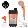 Camping Outdoor Shower Pump With Digital Display  Portable RV And Travel Shower Kit 6000mAh 9