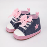 StarStep Baby HighTop First Walker Sneakers  Soft Sole Infant Crib Shoes With Cute Star Design 7