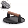 HeavyDuty Cast Iron Burger Press  Rectangular Grill Press For Smash Burgers  Steak 6