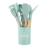 ProChef Silicone Kitchen Utensils Set 12 Piece Nonstick Cooking Utensils Set With Wooden Handle 5