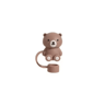 Cute Teddy Bear Silicone Straw Cover For Stanley Cup  10mm Reusable DustProof Straw Topper 6