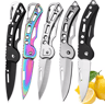 Portable Folding Fruit Knife With Keychain  Mini Stainless Steel Pocket Knife For Everyday Use 10