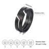 Simple Stainless Steel Couple Rings Matching Minimalist Engagement Anniversary Band Set 4