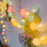 Colorful Cotton Ball LED String Lights  Battery Fairy Garland For Cozy Home  Holiday Decor 3