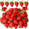 Realistic Artificial Strawberry Set  Lifelike Fake Fruit For Decor  Photography Props 4