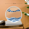 12Inch 3D Moving Sand Art Picture  Round Glass Flowing Sandscape Decor 13
