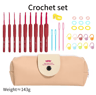 Ergonomic ExtraLong Crochet Hook Set  Complete Beginner Crochet Kit With Case 7