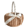 Handwoven Rattan Flower Basket  Rustic Wedding Flower Girl  Decorative Storage Basket 5