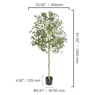 SucceBuy Artificial Olive Tree 46FT  Realistic Faux Olive Tree Indoor With AntiTip Base  LowMainten 6