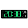 Large LED Digital Wall Clock  Temperature  Humidity Display AutoDimming Big Display Alarm Clock Wit 5