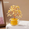 Natural Crystal Fortune Tree  Tree Of Life Feng Shui Decor With Handcrafted Gemstone Leaves 6