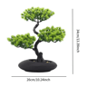 Artificial Japanese Pine Bonsai Tree  Realistic Mini Bonsai Plant For Desk Home  Office Decor 6