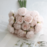 27Head Rose Pink Silk Peony Bouquet  Lush Artificial Peony Flowers For Wedding  Home Decor 6