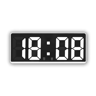Voice Control LED Mirror Digital Alarm Clock With Temperature Display Snooze  Night Mode Bedside Cl 14