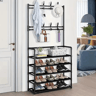 Entryway Coat Rack With Shoe Storage Multi Functional Hall Tree Organizer For Clothes Shoes Bags An 3