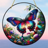 Butterfly Acrylic Suncatcher Round Window Hanging Rainbow Light Catcher Decor For Home Bedroom Gard 3