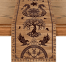 Viking Raven Helmet Of Awe Linen Table Runner Norse Mythology Dining Decor Reusable Holiday Table A 6