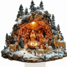 Transparent Acrylic Nativity Scene Ornament 2D Christmas Table Centerpiece Christian Holiday Decor 4