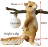 GlowNest Nordic Cartoon Squirrel Resin Desk Lamp Cute Ambient Light For Kids Bedroom  Living Room D 4
