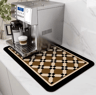 Premium Absorbent Dish Drying Mat With Waterproof Rubber Backing For Kitchen  Coffee Bar 6