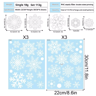 White Snowflake Christmas Window Stickers  Reusable Holiday Wall  Glass Decoration Set 5