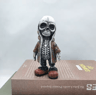 Cool Mini Skeleton Resin Figurine  Spooky Skull Statue For Halloween  Home Decor 6