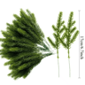 20PCS Artificial Pine Branches  Realistic Fake Pine Stems For DIY Christmas Garland  Decor 5