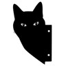 Black Metal Peeping Cat Garden Stake  Whimsical Silhouette Yard Decor 6