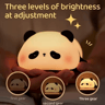 Cute Panda LED Night Light  USB Rechargeable Silicone Bedside Lamp 4