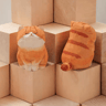 Handcrafted Wooden Cat Figurine  Cute Kitten Desk  Home Decor 3