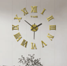 Large 3D DIY Wall Sticker Clock  Modern Frameless Silent Home Decor 5