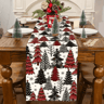 Retro Plaid Christmas Tree Table Runner  Festive Holiday Dining Decor 6