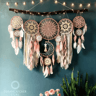 Boho Macrame Dream Catcher Set  Moon Wall Hanging Home Decor 6