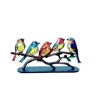 Multicolor Acrylic Birds On Branch Ornament  Stained Glass Style Desktop Decor 7