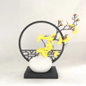 Elegant Artificial Plum Blossom Bonsai With Screen Base  ChineseInspired Mini Bonsai Tree Decor 9
