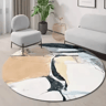 Modern Irregular Area Rug  Washable NonSlip Minimalist Carpet For Living Room  Bedroom 2