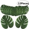 12PCS Artificial Tropical Palm Leaves  Hawaiian Luau Party  Home Decor Set 0