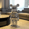 Gradient Violent Bear Statue  Luxury Resin Mirror Sculpture For Living Room Decor 4