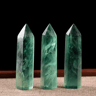 Natural Green Fluorite Crystal Wand  Polished Obelisk Healing Stone  Room Decor 0