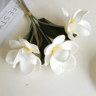 Artificial Magnolia Flower Bundle  Elegant 3Branch Silk Floral Decor For Home  Table Styling 5